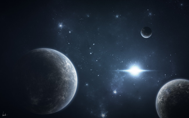 Обои картинки фото космос, арт, планеты