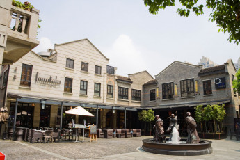 Картинка города здания дома скульптура