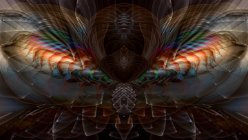 Картинка 3д графика fractal фракталы фон цвета узор