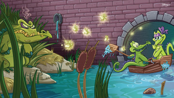 Картинка видео игры where’s my water крокодилы