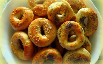 Картинка еда хлеб выпечка пончики кунжут