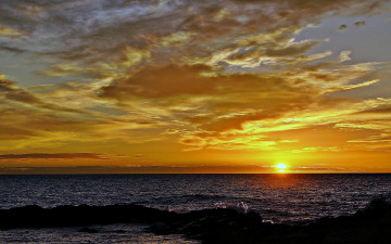 Картинка sun will go down природа восходы закаты закат море тучи