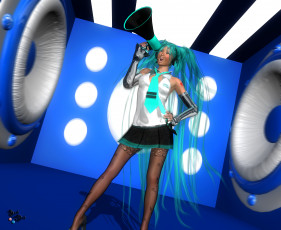 обоя 3д, графика, anime, аниме, девушка, волосы