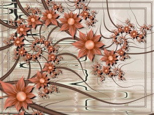 Картинка 3д графика flowers цветы фон цвета узор