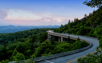 Картинка blue ridge parkway usa природа дороги лес горы аппалачи appalachian mountains