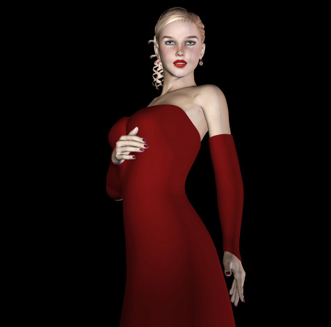 Обои картинки фото 3д, графика, people, люди, девушка, платье
