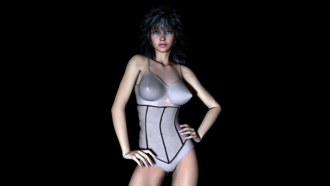 Обои картинки фото 3д, графика, people, люди, девушка, взгляд