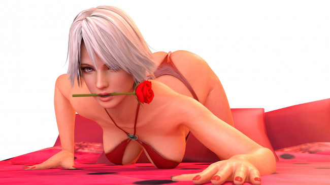 Обои картинки фото 3д, графика, people, люди, роза, девушка