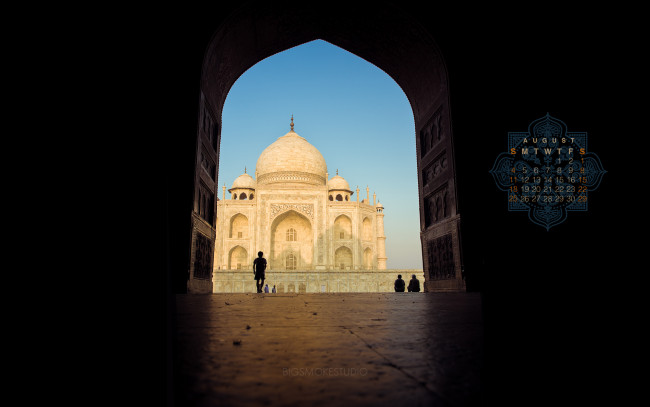 Обои картинки фото календари, города, тадж-махал