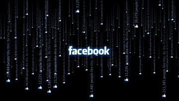 Картинка компьютеры -unknown+ разное столбцы надпись матрица фэйсбук лайки цифры