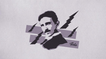Картинка рисованные люди man scientist nicola tesla