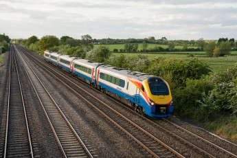 Картинка техника поезда рельсы локомотив состав железная дорога