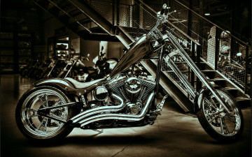 Картинка мотоциклы customs custom harley bike мотоцикл хром кастом сепия