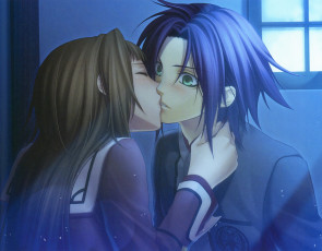 Картинка аниме hiiro+no+kakera поцелуй