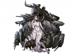 Картинка аниме оружие +техника +технологии девушка