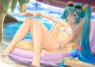 Картинка аниме vocaloid девушка