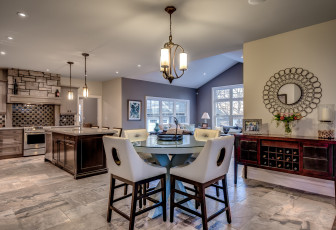 Картинка интерьер кухня мебель комната