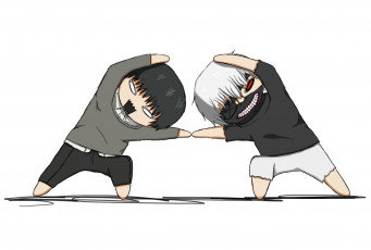 Картинка аниме tokyo+ghoul канеки