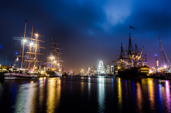 Картинка корабли порты+ +причалы мачты паруса