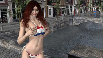 Картинка 3д+графика люди+ people фон взгляд девушка