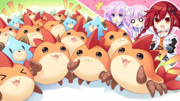 Картинка аниме hyperdimension+neptunia зверюшки