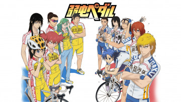 Картинка аниме yowamushi+pedal парни