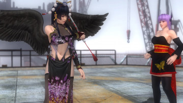 Картинка ayane+and+nyotengu 3д+графика аниме+ anime взгляд девушки фон