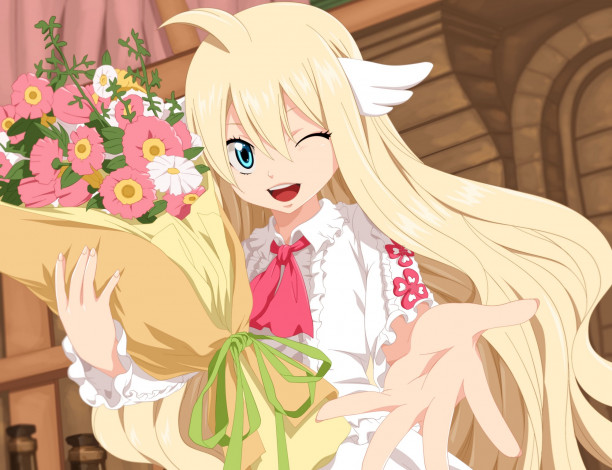 Обои картинки фото аниме, fairy tail, хвост, феи