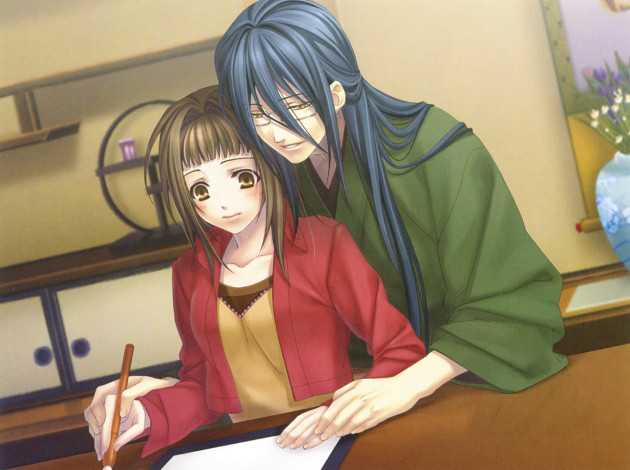 Обои картинки фото аниме, hiiro no kakera, двое