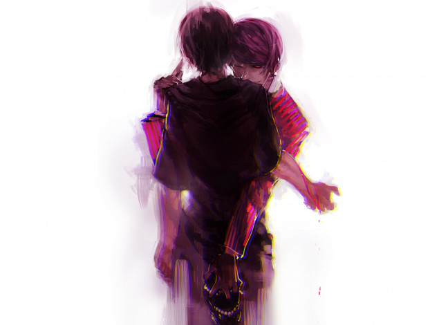 Обои картинки фото аниме, tokyo ghoul, гули, двое