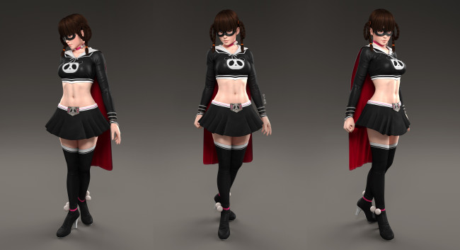 Обои картинки фото 3д графика, аниме , anime, фон, взгляд, девушка