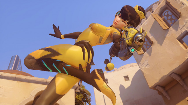 Обои картинки фото видео игры, overwatch, девушка