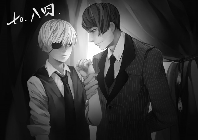 Обои картинки фото аниме, tokyo ghoul, парни, канеки