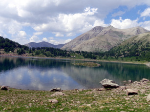 Картинка природа реки озера озеро горы облака