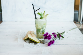 Картинка еда напитки +коктейль напиток лед холодный вкусный цветы