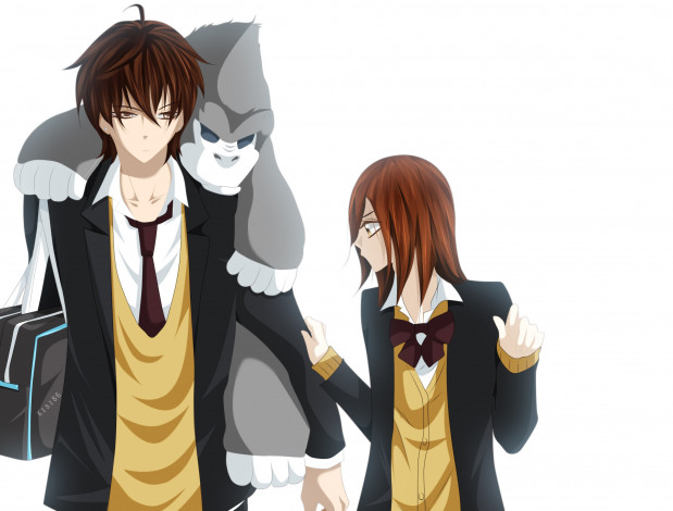 Обои картинки фото аниме, namaikizakari, пара