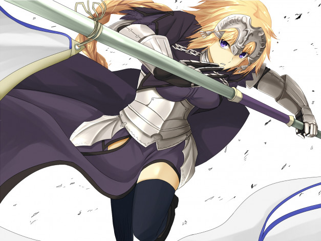 Обои картинки фото аниме, fate, stay night, девушка, взгляд, фон