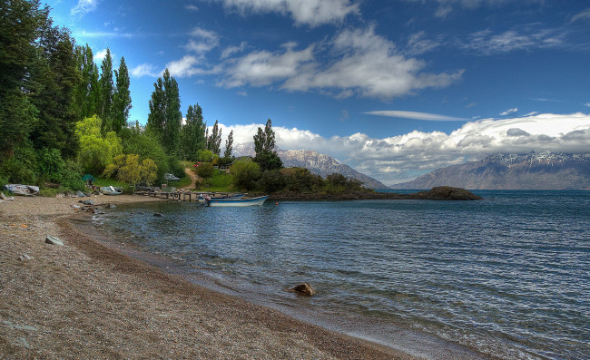 Обои картинки фото корабли, лодки,  шлюпки, река, лес