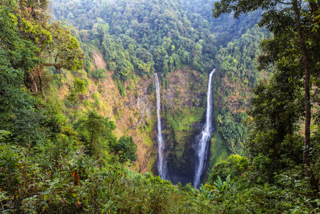 Обои картинки фото природа, водопады, водопад, река, лес