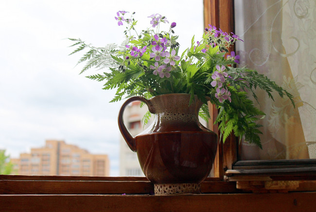 Обои картинки фото цветы, луговые , полевые,  цветы, натюр, лето, герань, букет