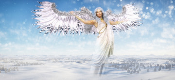 Картинка 3д+графика ангел+ angel девушка взгляд фон ангел