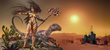 Картинка 3д+графика фантазия+ fantasy девушка взгляд фон