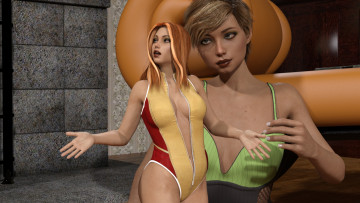 Картинка 3д+графика фантазия+ fantasy девушка взгляд фон