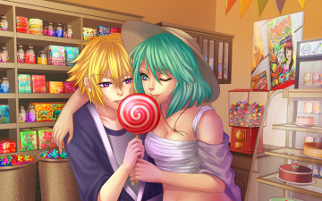 Картинка аниме unknown +другое+ парень девушка