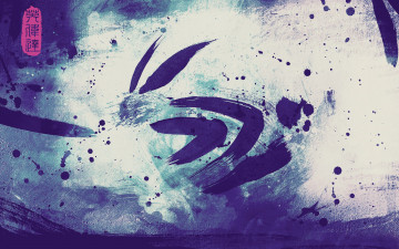 Картинка рисованное абстракция мазки линии иероглифы пятна