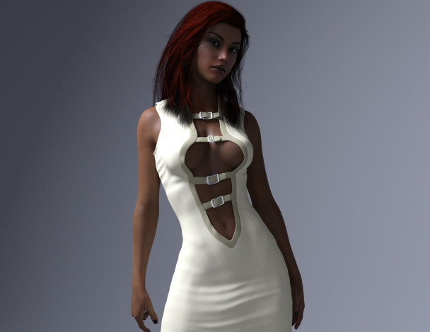 Обои картинки фото 3д графика, люди , people, девушка, взгляд, фон