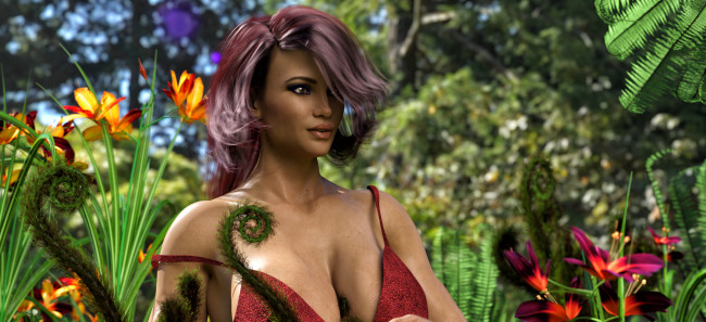 Обои картинки фото 3д графика, портрет , portraits, девушка, фон, взгляд