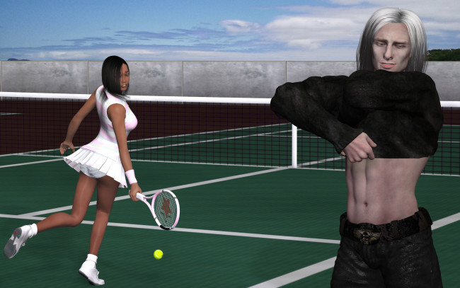 Обои картинки фото 3д графика, спорт , sport, девушка, взгляд, фон