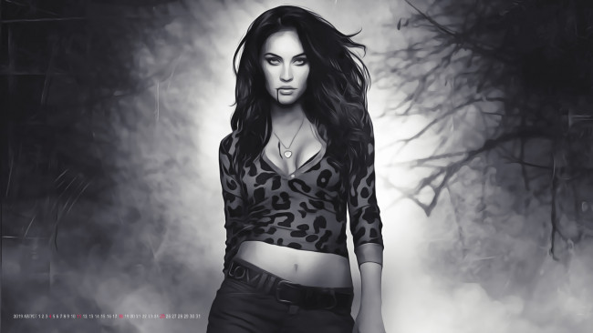 Обои картинки фото календари, компьютерный дизайн, девушка, знаменитость, женщина, calendar, 2019, актриса, кровь