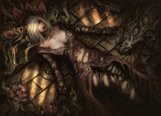 Картинка фэнтези красавицы+и+чудовища девушка фон